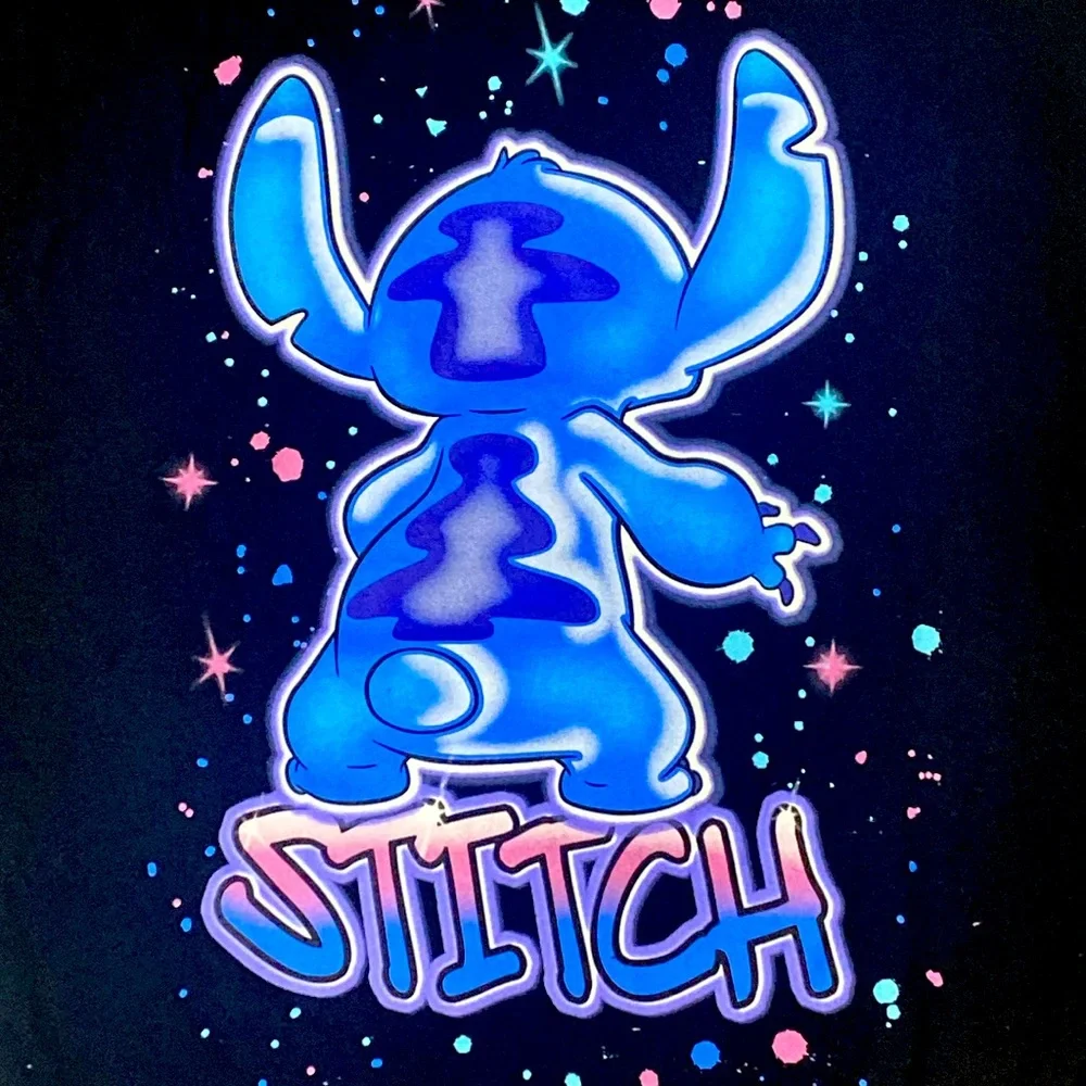 Disney Stitch Splatter Double-Sided Graphic T-Shirt - Size Extra Large XL - NWT - Picture 4 of 5
